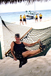 Mara lazes in the hammock